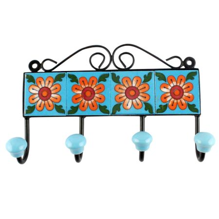 Sunflower Ceramic Tiles Hooks